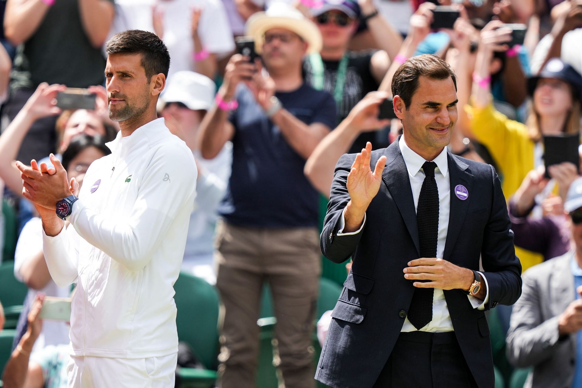 Djokovic and Federer at the Championships - Wimbledon 2022 - (Source: Getty)